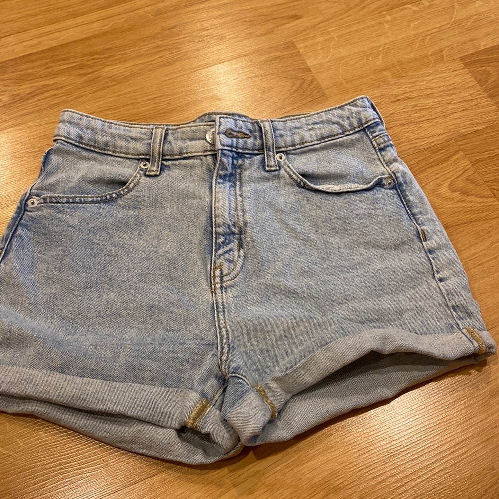 High rise jean shorts